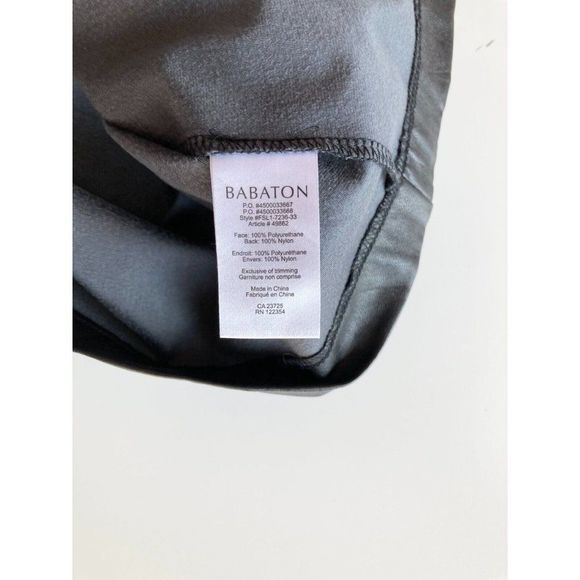 Aritzia BABATON Black Vegan Leather Grosgrain Trim Circle Mini Skirt, Size XXS - Picture 8 of 10